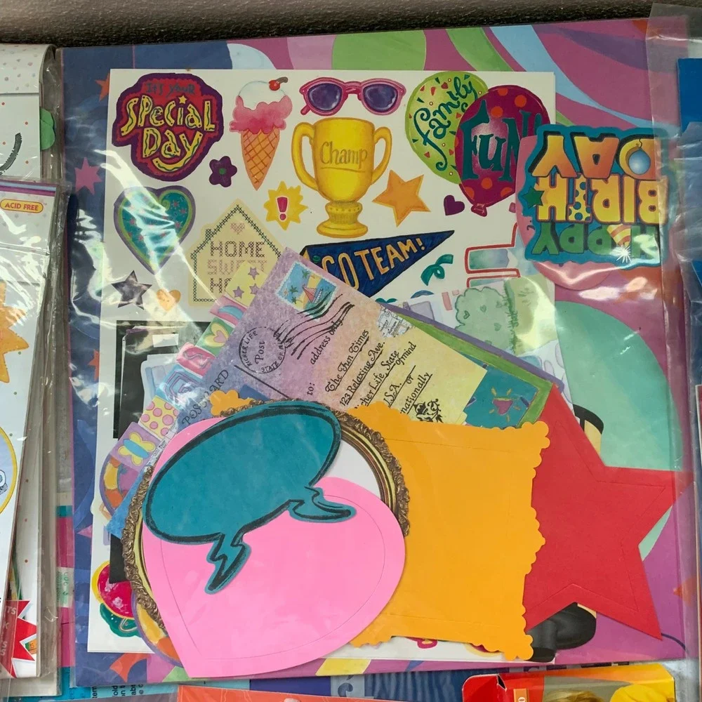 Scrapbook Kit Lot Vintage Vacation Birthday Looney Tunes Holiday Sports Wedding
